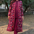 Diksha Wine Jacket Set