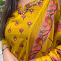 Manya Mustard Floral Sharara Suit