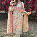 Surbhi Cream Pink Lace Suit