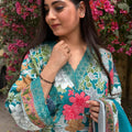 Aisha Teal Lace Suit