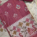 Inaya Onion Pink Ikkat Unstitched Suit