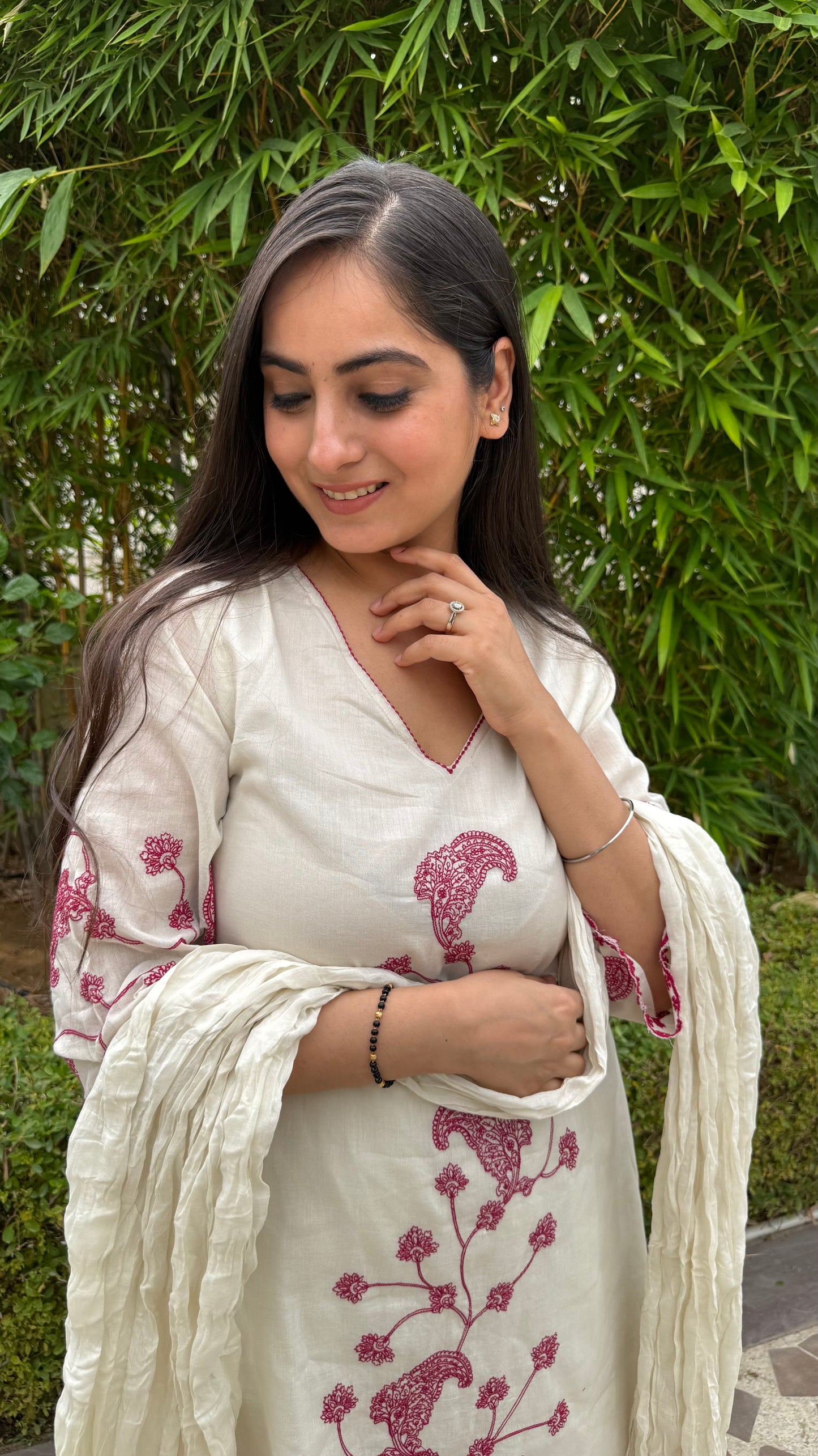 Sahiba Off White A-Line Suit