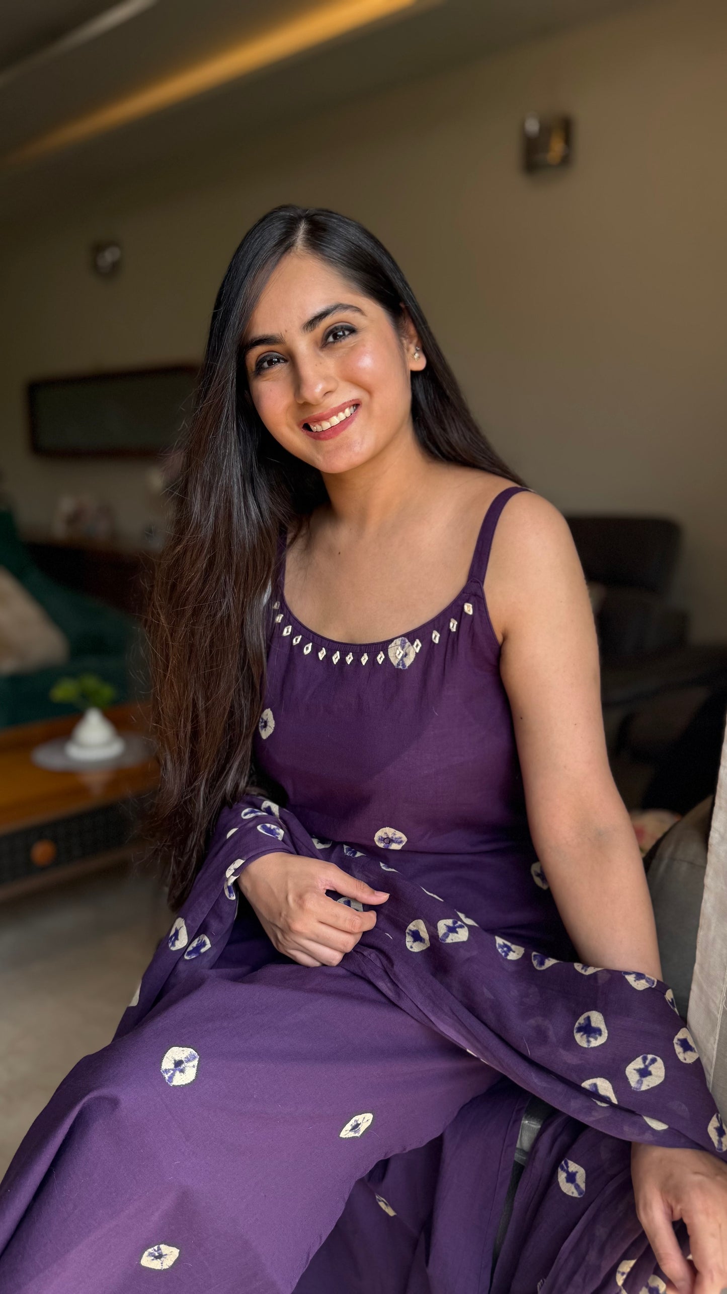 Himani Purple A-Line Suit