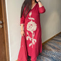Shruti Maroon Cotton Suit