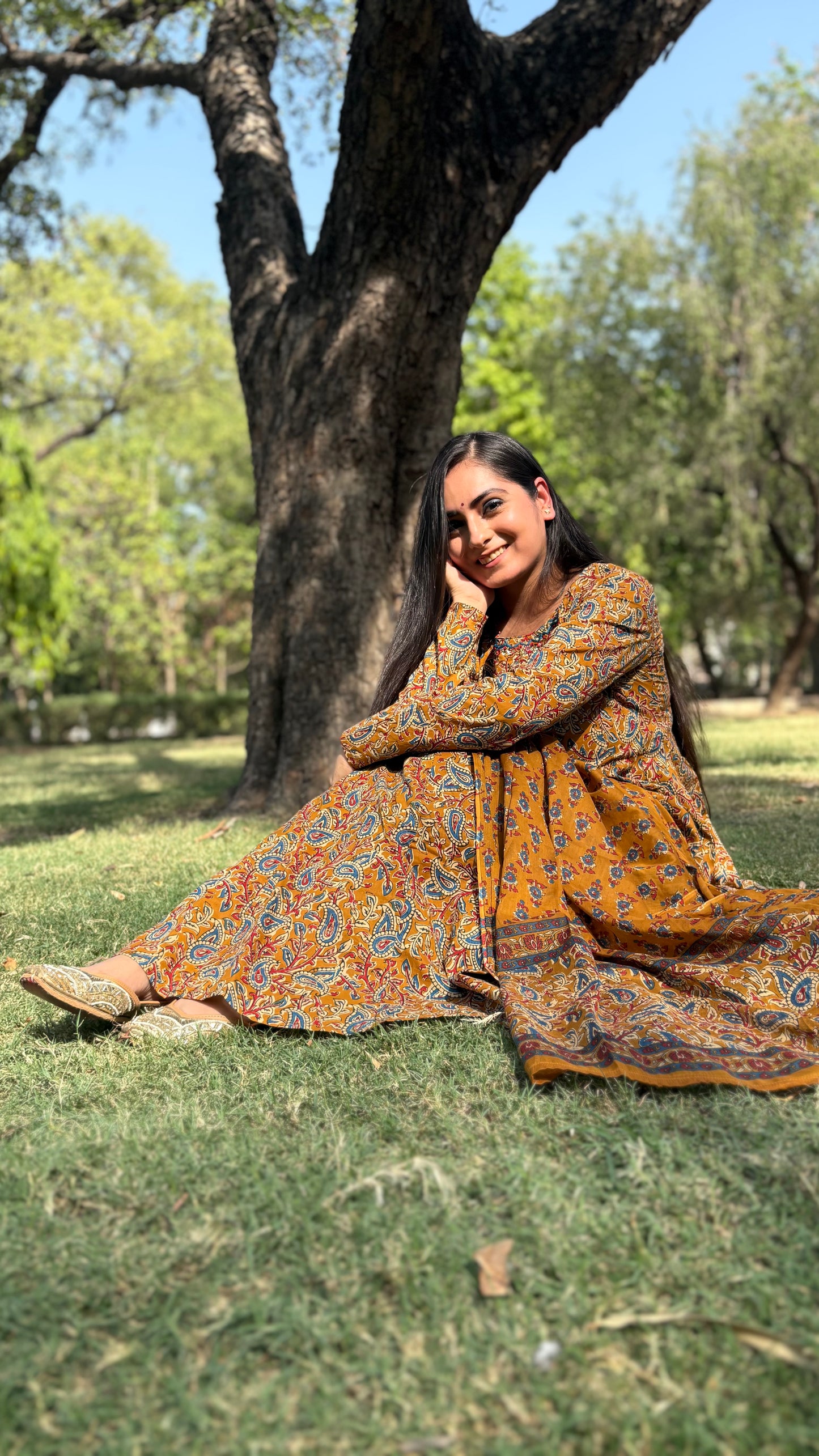 Saanya Kalamkari Anarkali Suit