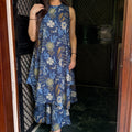 Pooja Blue A-Line Coord Set