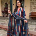 Anya Blue Geometric Print Suit
