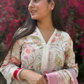 Surbhi Cream Pink Lace Suit