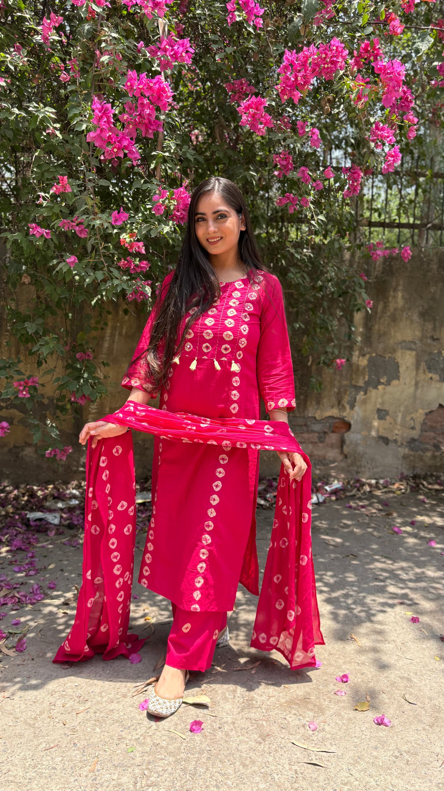 Ankita Bandhej Cotton Suit
