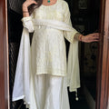 Shifa Cream Embroidered Suit