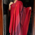 Neha Red Handloom Suit