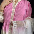 Richa Pink Cream Muslin Suit