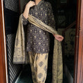Siya Black Beige Salwar Suit