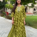 Kavya Green Shibori Anarkali Suit