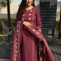 Diksha Wine Palazzo Suit