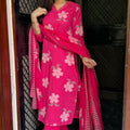 Kirti Pink Floral Suit
