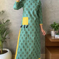 Green Yellow Kurta