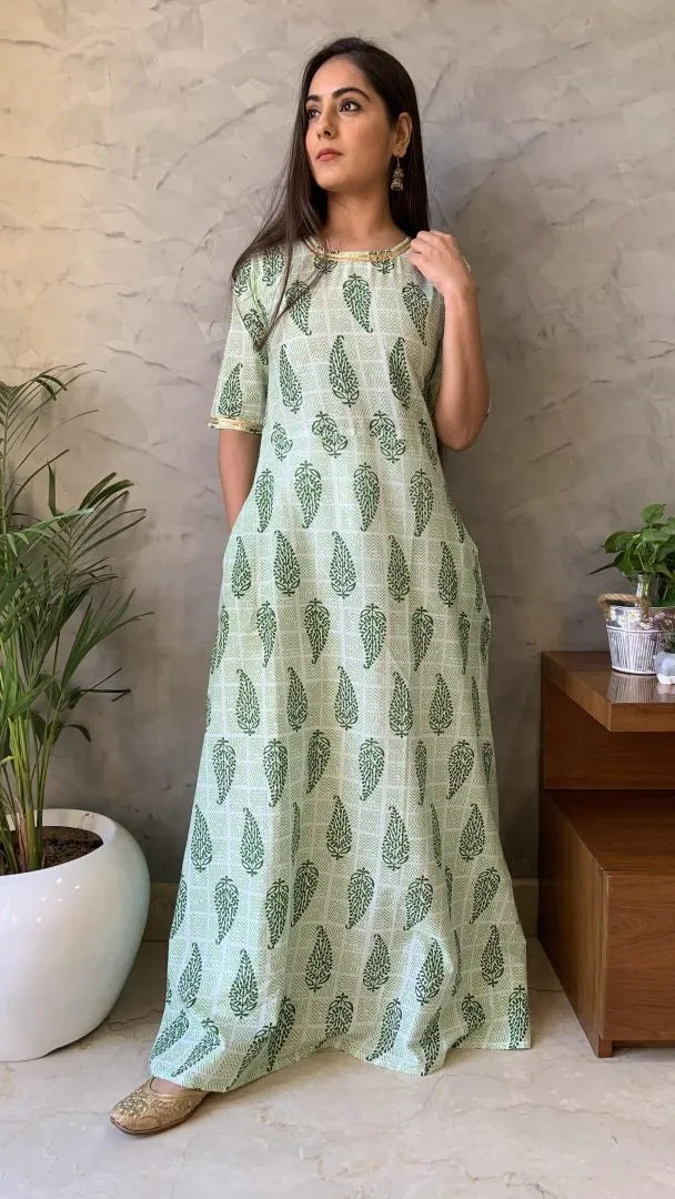 Green Floral Dress