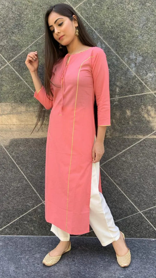 Pink Gota Kurta