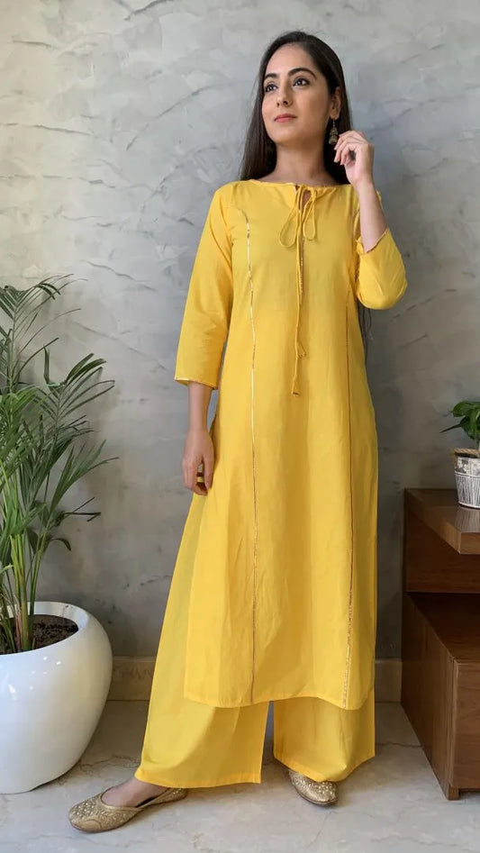 Yellow Gota Kurta