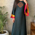 Green Embroidered Kurta