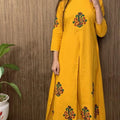 Mustard A-line Kurta