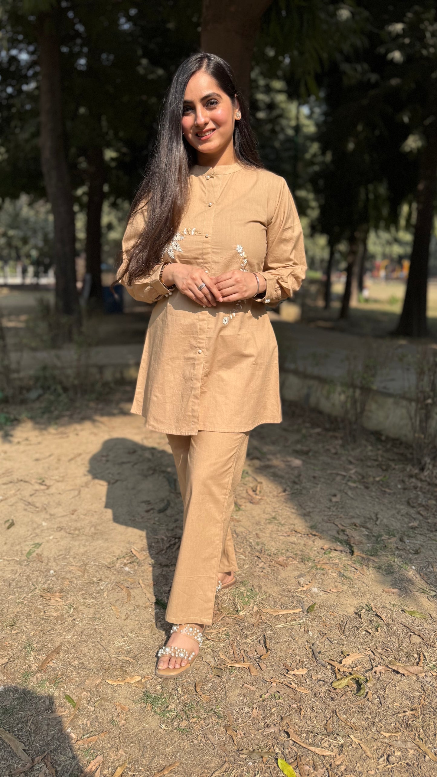 Sneha Beige Coord Set