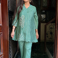 Mahira Green Chinnon Coord Set