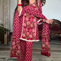 Sneha Maroon Lace A-line Suit