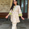 Roohani Lime Coral Coord Set