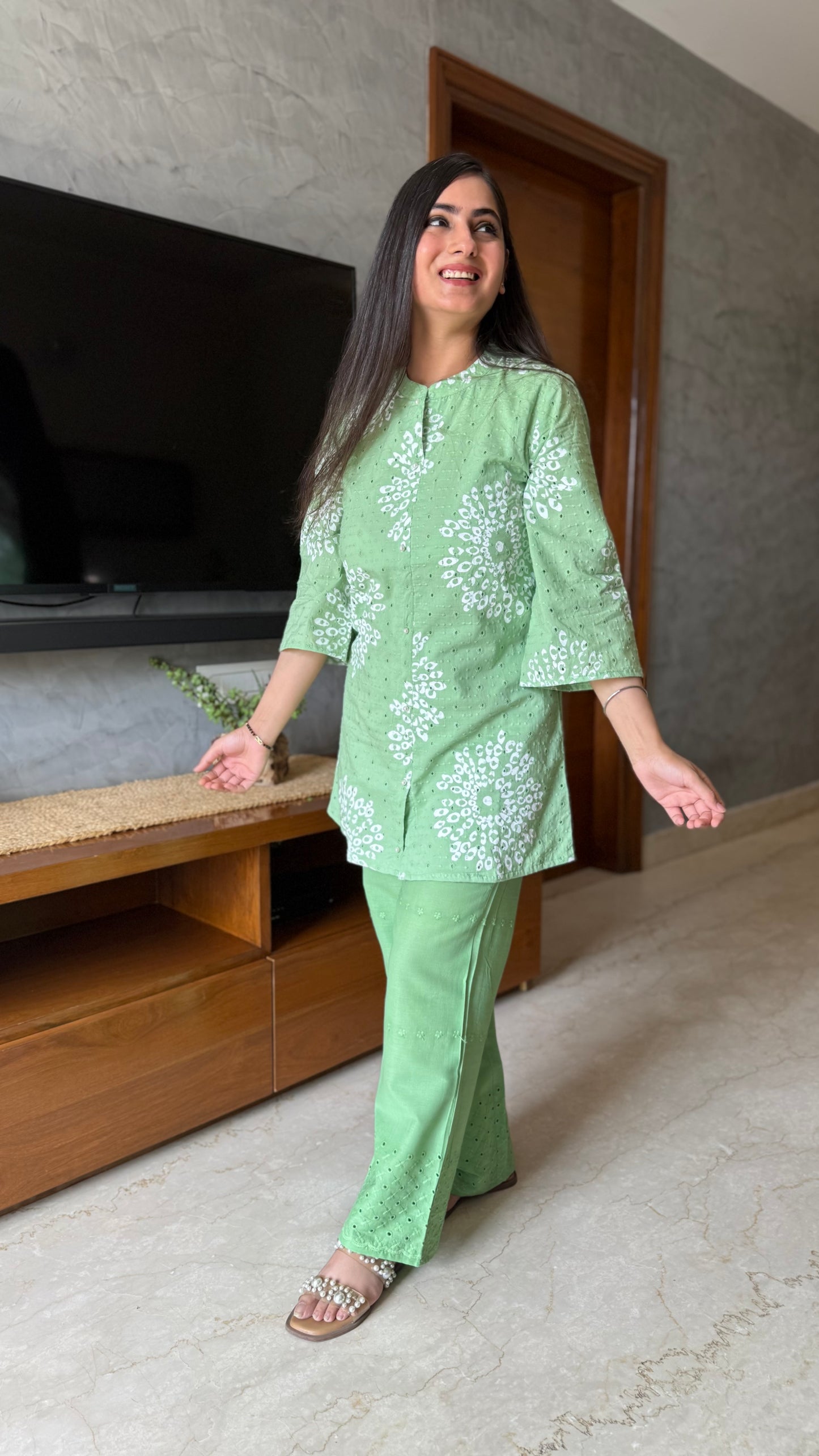 Jiya Schiffli Coord Set