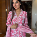 Simran Pink Lace Anarkali Suit