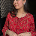 Poonam Red Kurta Bell Bottom Set
