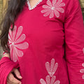 Ruby Floral Embroidered Suit Set