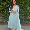 Aisha Sky Blue Mirror Suit