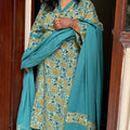 Shashi Teal Blue A- Line Suit