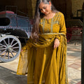 Mira Mustard Anarkali Suit