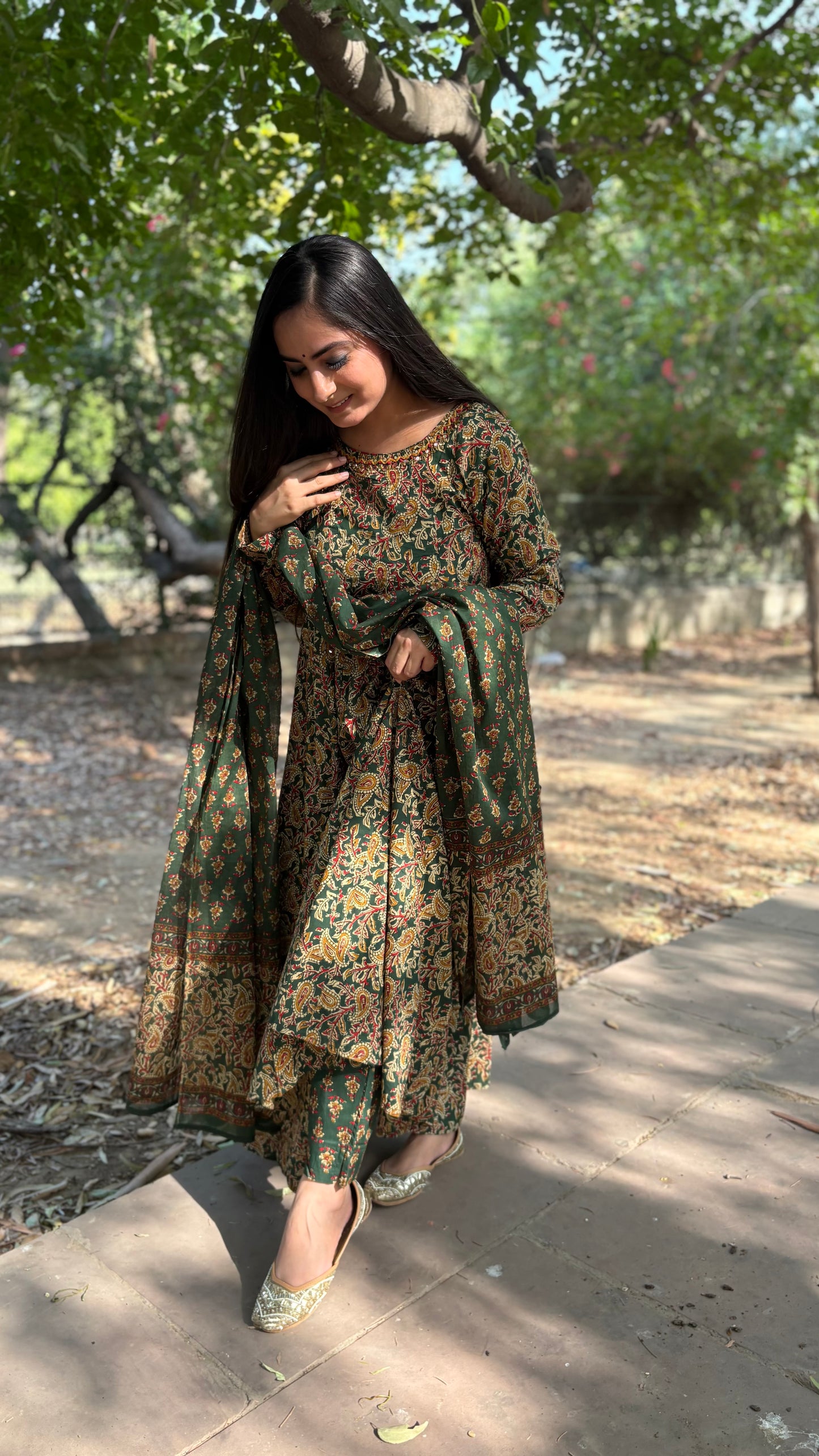 Saanya Kalamkari Anarkali Suit