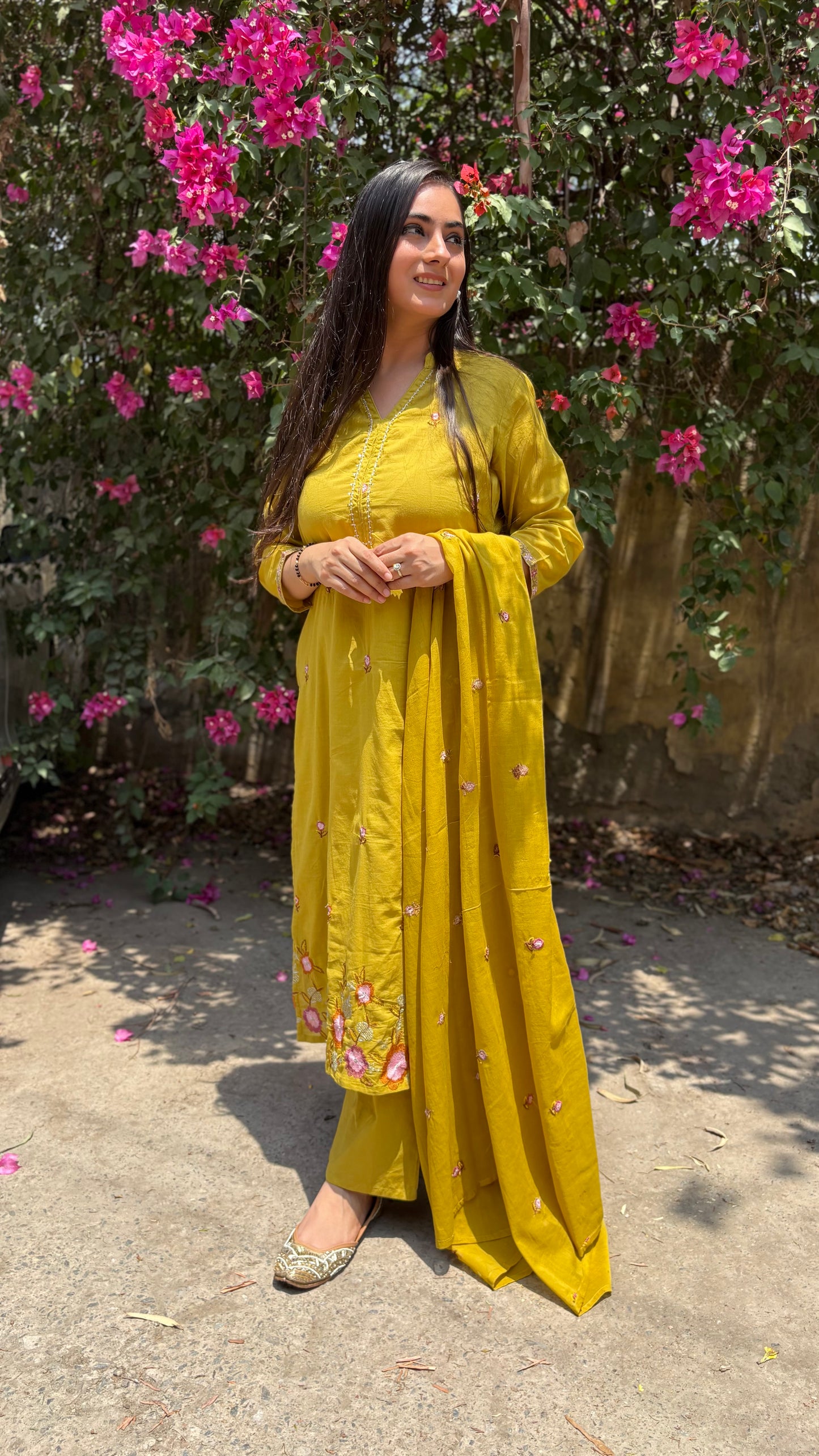 Ekta Cotton Embroidered Suit