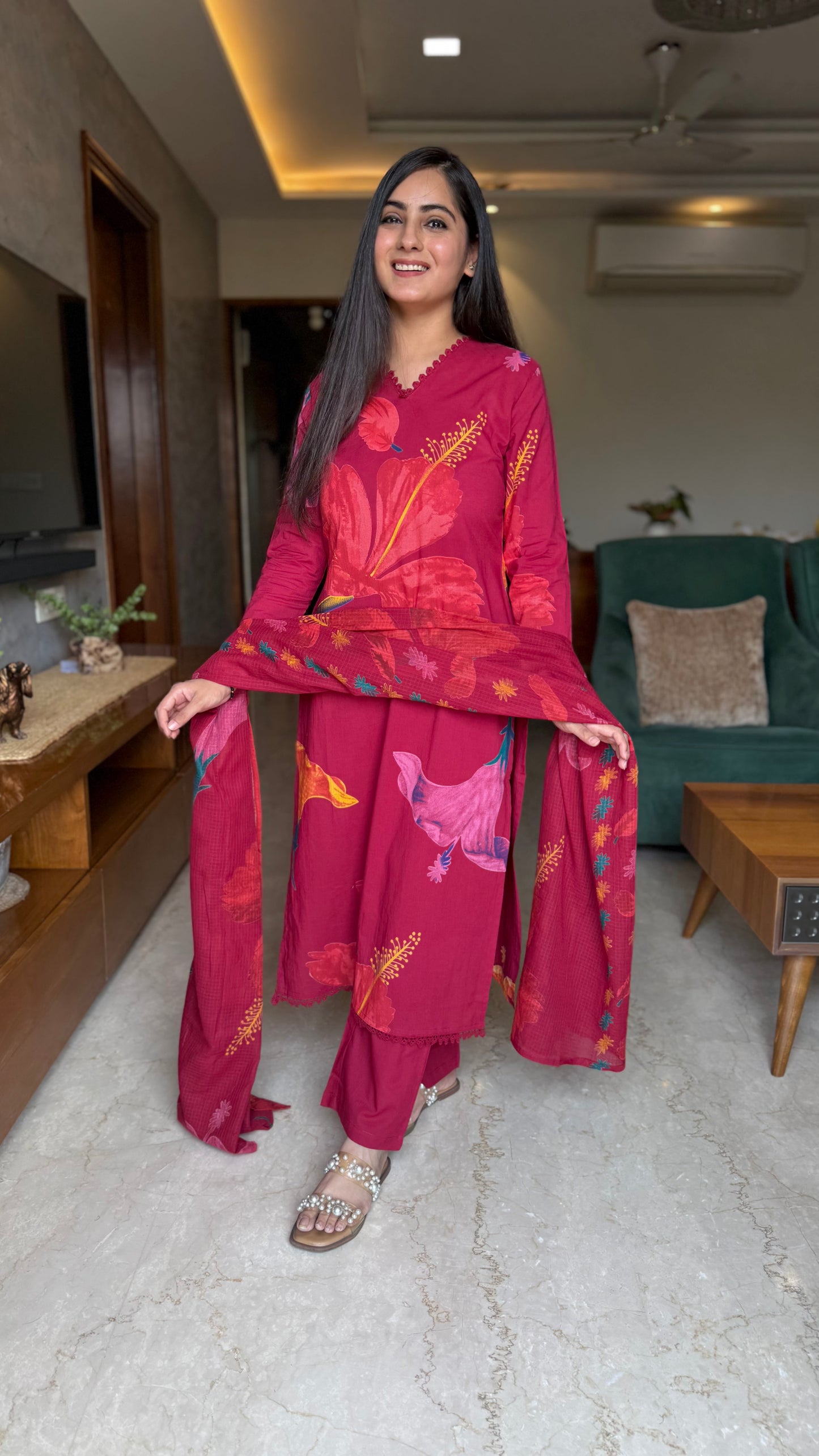 Maya Floral Printed Suit