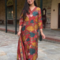 Kalamkari Rust Floral Suit Set