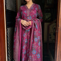 Rooh Wine Cotton Suit