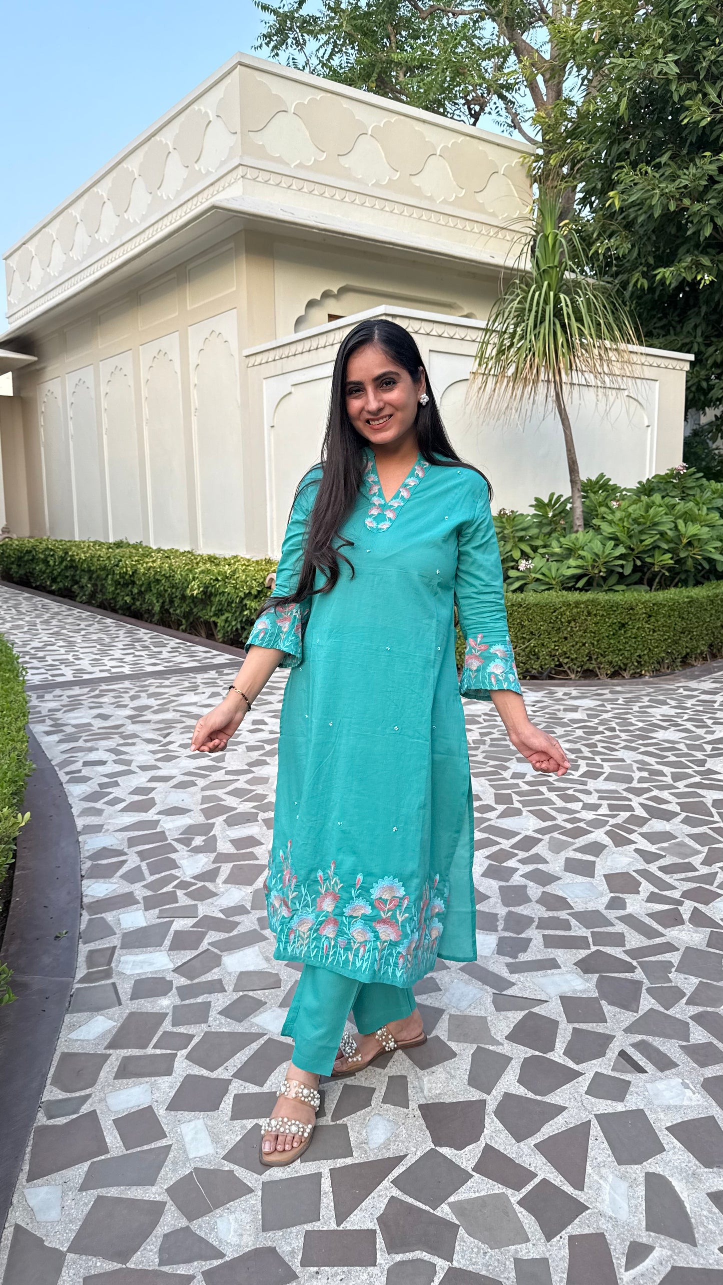 Aqua Bloom Co-ord Set