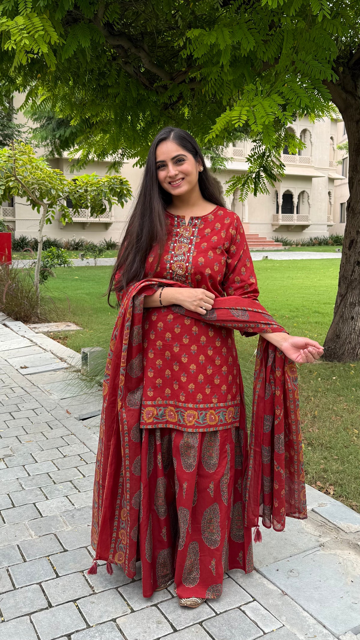 Maahi Rust Sharara Set