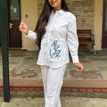 Neha White Embroidered Coord Set