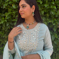 Aisha Sky Blue Mirror Suit