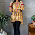 Ruchi Yellow Printed Top