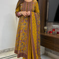 Sheetal Mustard Anarkali Suit