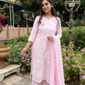 Pink Applique Suit Set