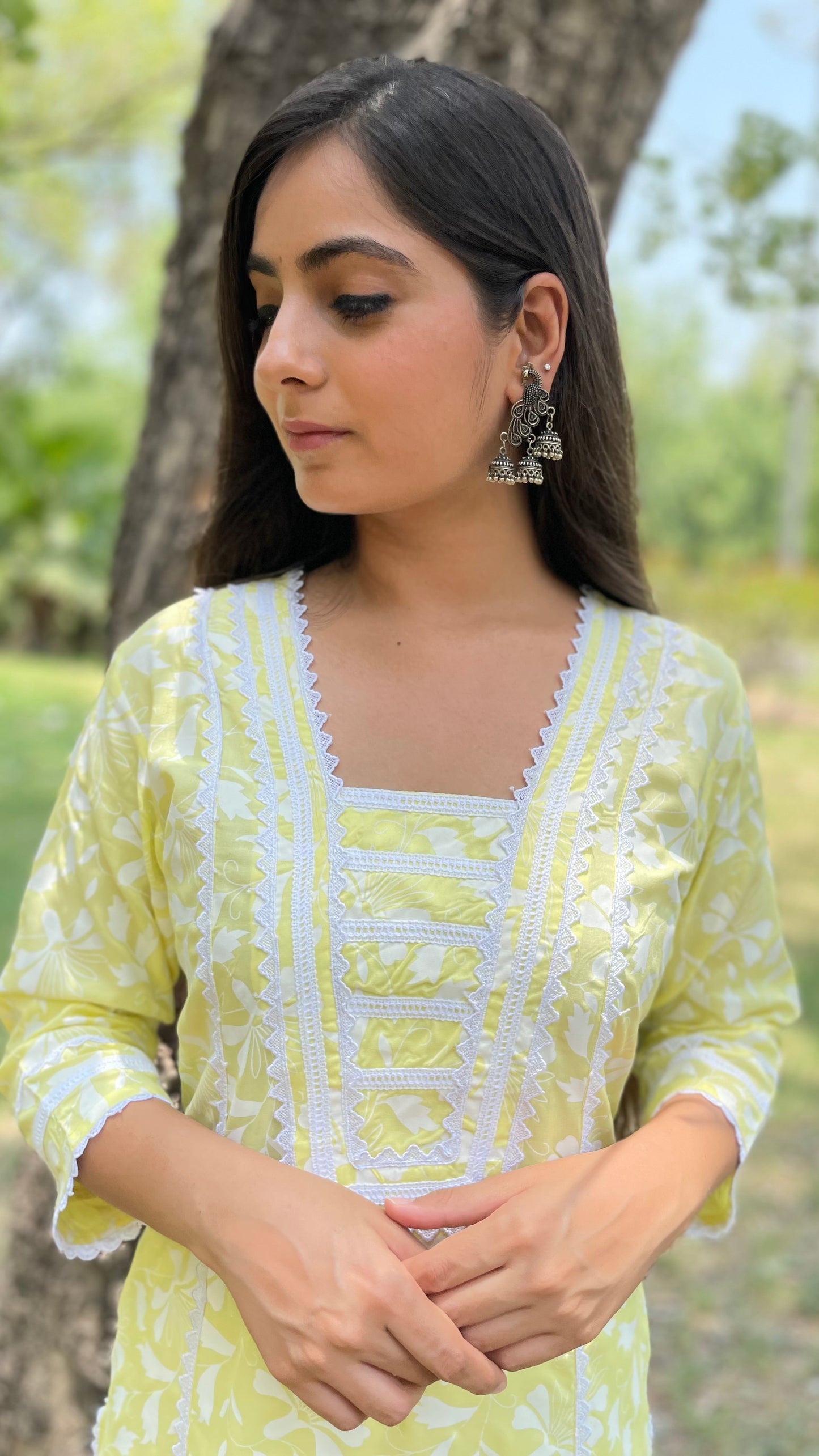 Gehna Lime Kurta Set